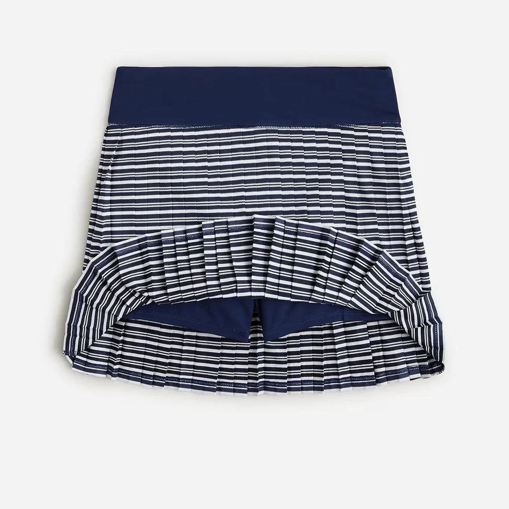 J.Crew Active pleated mini skirt in stripe BQ913